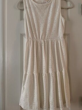 Eyelet Sleeveless Dress